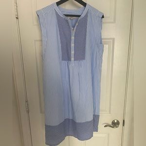 NWT Blue Striped LOFT Shift Dress